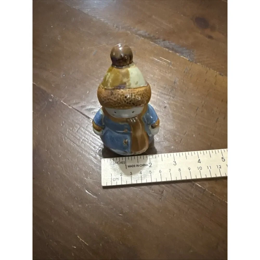 Snow Man Christmas Holidays Glazed Table Top Figurine 4.5